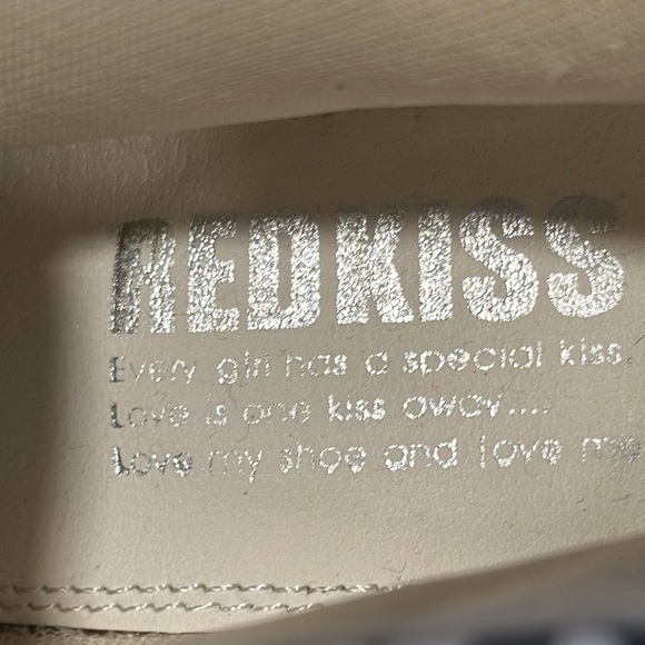 🔥RED KISS "Rocky" Bootie CURVED HEEL British UK Pattern PLATFORM Lace Up URBAN - Picture 6 of 11